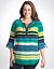 Plus size Striped Lace-up Tunic by Lane Bryant