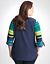 Plus size Striped Lace-up Tunic by Lane Bryant