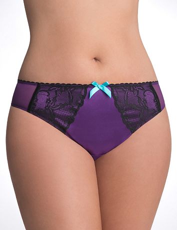 Lace overlay tanga panty
