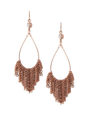Chain accent teardrop earrings by Lane Bryant