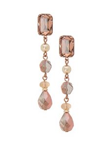 Linear button drop earrings by Lane Bryant