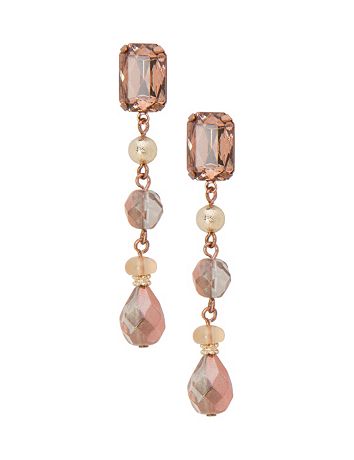 Linear button drop earrings by Lane Bryant