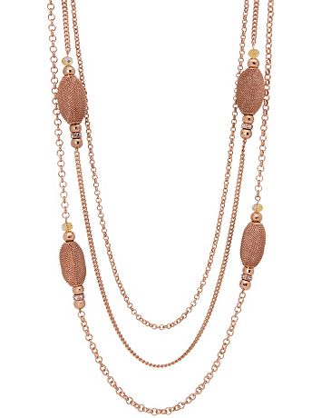 Mesh bead layered necklace by Lane Bryant