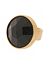 Lane Collection faceted black & goldtone ring