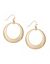 Lane Collection matte goldtone hoop earrings