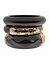 Black & Gold Bangle Bracelet Set by Lane Bryant