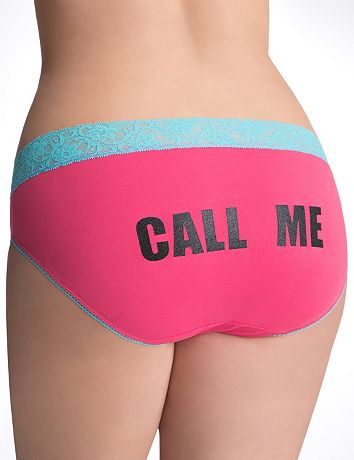 Full Figure Call Me lace waist hipster panty