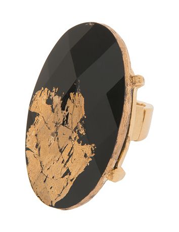 Black & Goldtone Statement Ring by Lane Bryant