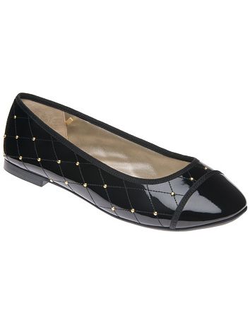 Wide Width Embellished Quilted Ballet Flats by Lane Bryant