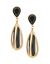 Black & goldtone pendant earrings