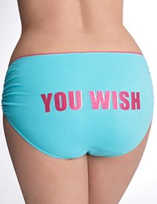 You Wish ruched cotton hipster panty