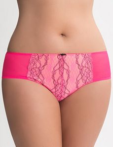 Embroidered lace cheeky panty