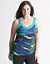 Full Figure Shirred Print Tank by Reebok