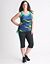 Full Figure Shirred Print Tank by Reebok