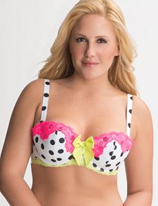 Bold dot balconette bra