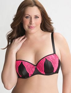 Satin & lace demi bra