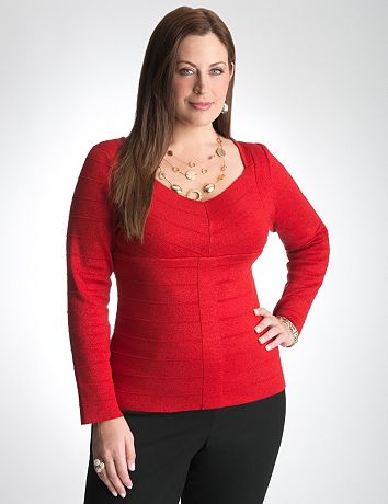 Shimmering bandage sweater