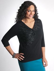 Full Figure Knot front rhinestone top