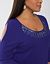 Embellished cold shoulder sweater