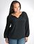 Smock neck peasant blouse