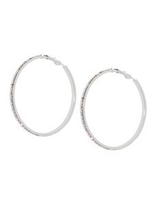 Cubic zirconium hoop earrings by Lane Bryant