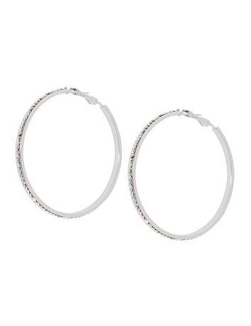 Cubic zirconium hoop earrings by Lane Bryant