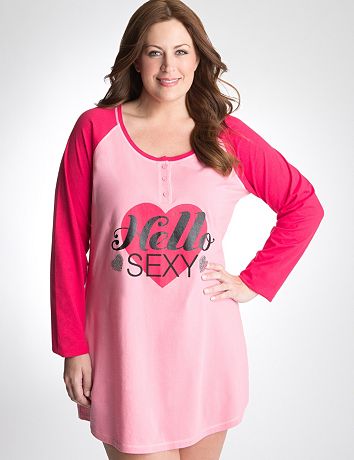 Full Figure Sexy Sleep Shirt by Cacique