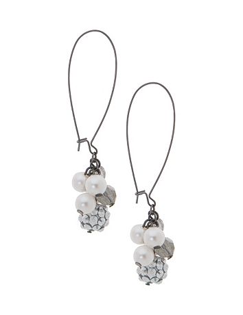 Faux pearl A-wire earrings by Lane Bryant