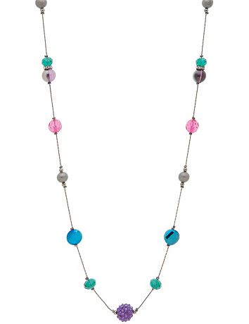 Multicolor fireball long necklace by Lane Bryant