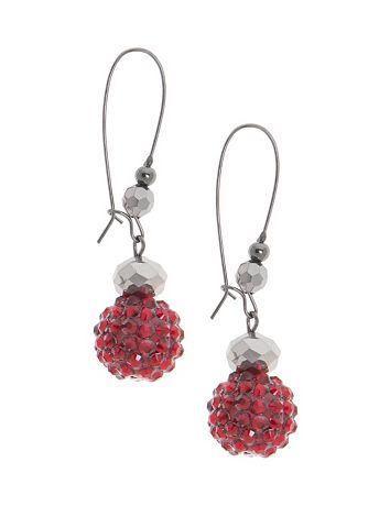 Faux garnet earrings by Lane Bryant