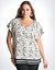Pebble print short sleeve blouse by Lane Bryant