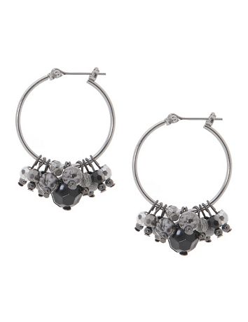 Beaded hoop earrings by Lane Bryant
