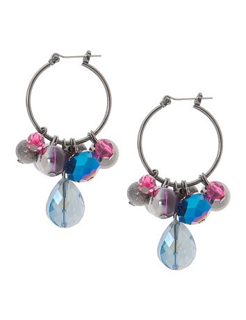 Cluster hoop earrings by Lane Bryant