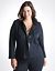 Leather trim ponte jacket by Lane Bryant