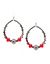 Faux garnet & hematite hoop earrings by Lane Bryant