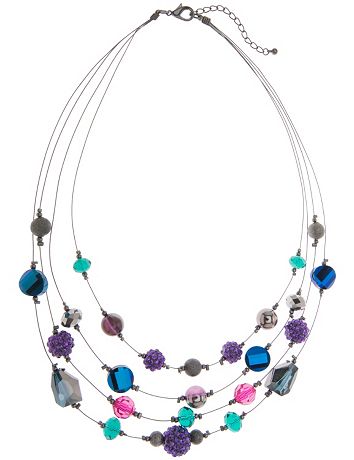 Multicolor nested illusion necklace by Lane Bryant