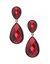 Faux garnet teardrop earrings by Lane Bryant