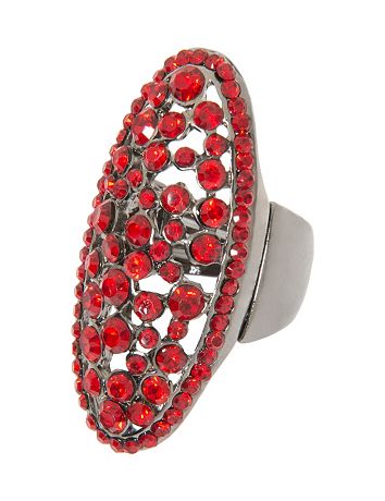 Faux garnet ring by Lane Bryant