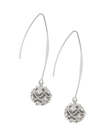 Rhinestone and filigree earrings by Lane Bryant
