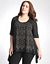 Embellished shark bite tunic by Lane Bryant