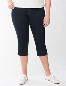 Full Figure Dark Jegging Capri by Lane Bryant