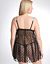 Lace trim flyaway babydoll & panty