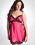 Plus Size Lace Trim Satin Chemise by Cacique