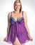 Embroidered babydoll & panty set