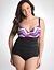 Striped swim tank with built-in balconette bra by Cacique