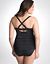 Striped swim tank with built-in balconette bra by Cacique