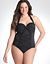 Twist front swim tank with built in balconette bra
