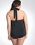 Twist front swim tank with built in balconette bra