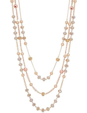 3 row rose gold necklace by Lane Bryant