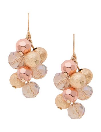 Goldtone cluster earrings by Lane Bryant